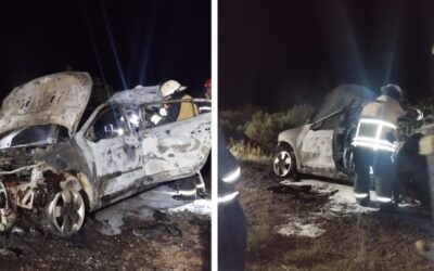 RN14: se incendió un automóvil sin dominio en el km 337