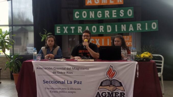 EL CONGRESO DE AGMER RESOLVIÓ PROFUNDIZAR EL PLAN DE LUCHA